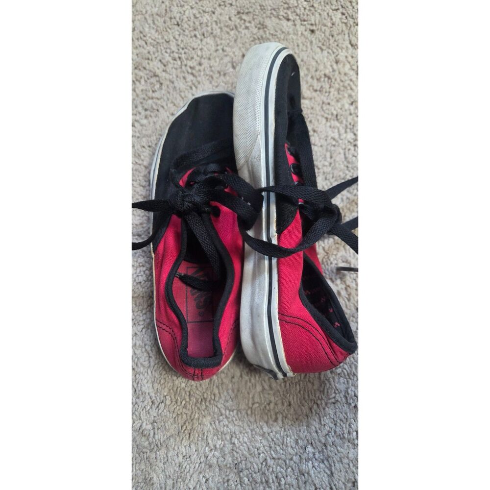 Red and black kids VANS